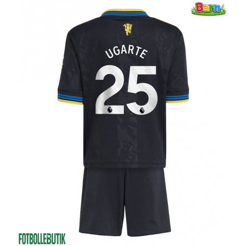 Manchester United Manuel Ugarte #25 Tredjeställ Barn 2025-26 Kortärmad (+ Korta byxor)